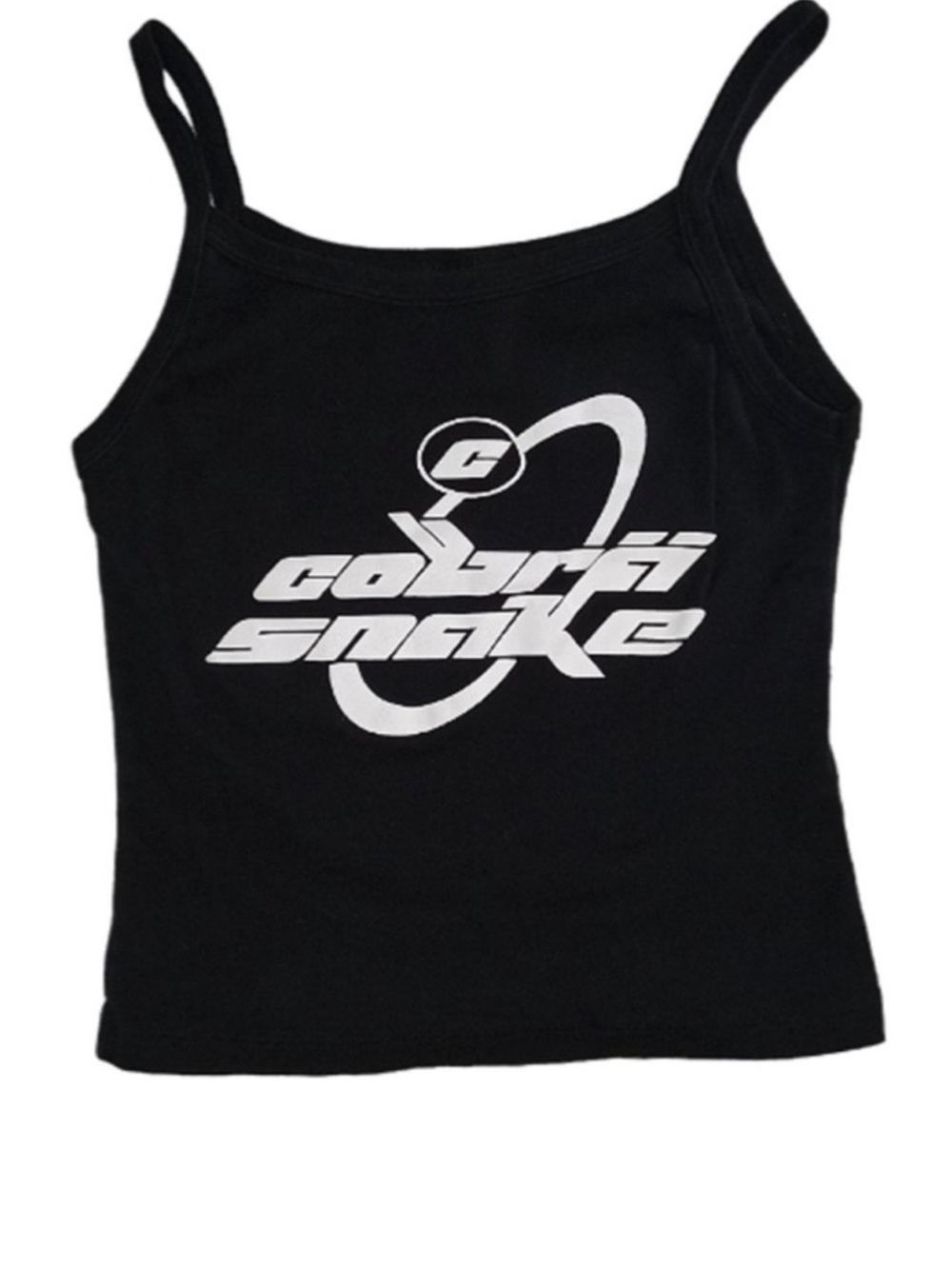 Los Angeles Apparel Black Cami with White Graphic - Picture 2 of 5